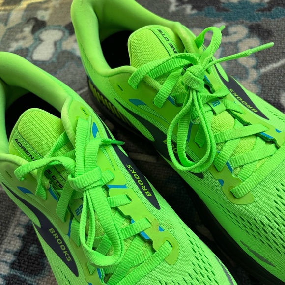 Brooks Adrenaline GTS 23 Running Shoe Men Sz 10 Wide (2E) Green Gecko EUC - Picture 5 of 9